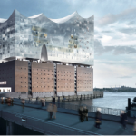 Elbphilarmonie Hambourg — Herzog et de Meuron. Dans le quartier en devenir de Medienhafen, le cabinet suisse Herzog & de Meuron réalise une partition magistrale avec, côté scène, une salle de concert ultra moderne et, en coulisse, un cinq étoiles de 200 chambres sous enseigne Westin.