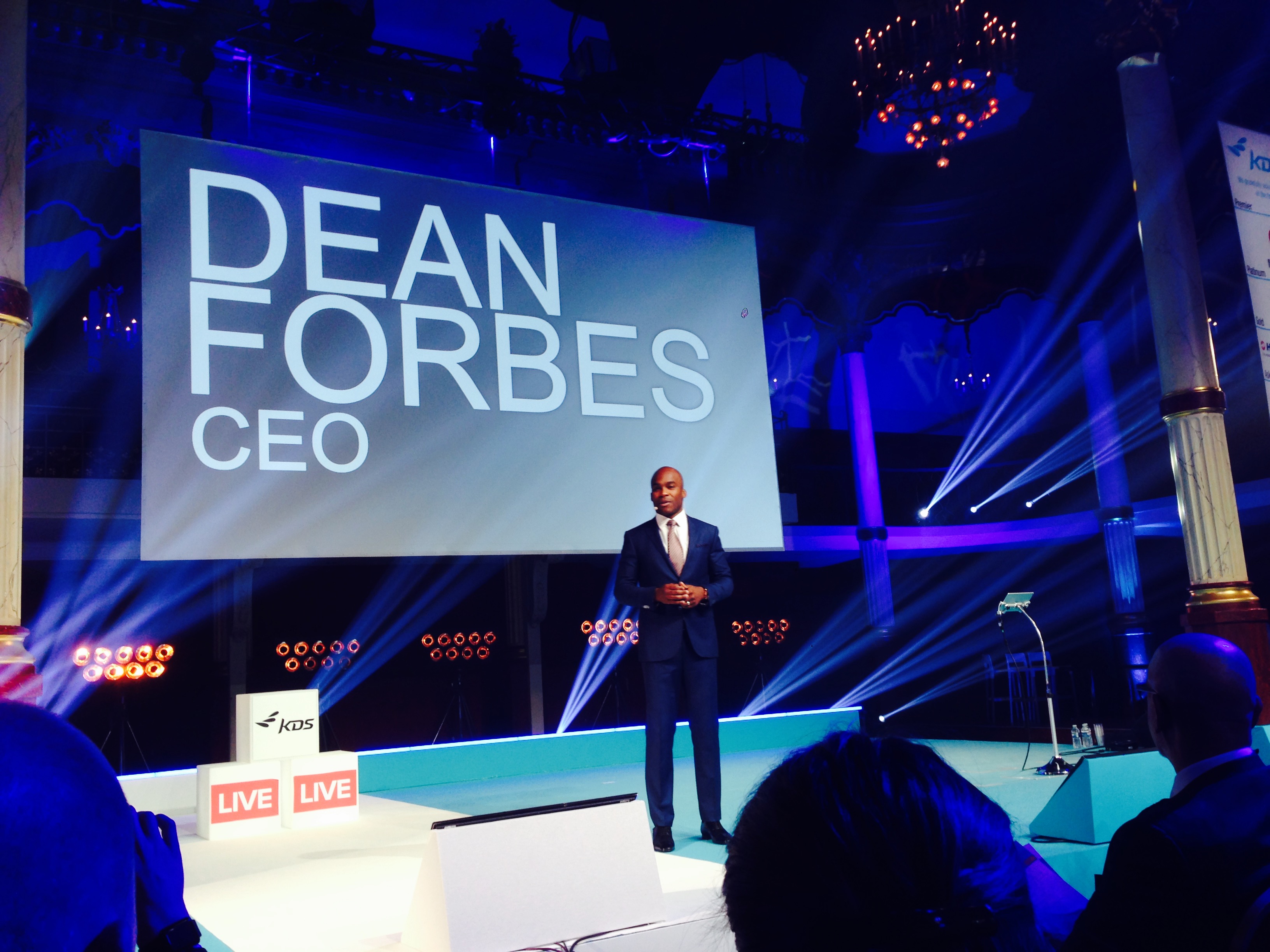 Dean Forbes, Pdg de KDS, lors de l'édition 2015 de KDS Now, à Paris