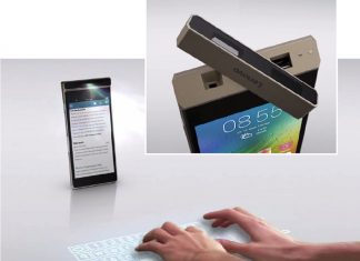Le système de reconnaissance gestuelle permet au Lenovo Smartcast d’interagir avec l’image projetée Le système de reconnaissance gestuelle permet au Lenovo Smartcast d’interagir avec l’image projetée