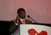 Tony Fernandes at the inauguration of the short-lived Air Asia X service to Paris