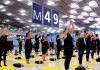 Yoga session at Paris CDG