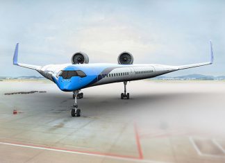 KLM s’est associé à l’université de Delft pour travailler sur un concept à la fois durable et innovant : une aile volante baptisée “Flying-V”. Une forme très aérodynamique qui permettrait de réduire de 20 % la consommation en carburant.