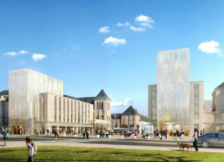 Les hôtels Hilton Garden Inn et Hampton by Hilton de Tours, pièces maîtresses du projet urbain "Porte de Loire". © YAM Studio et ARTE Charpentier Architectes