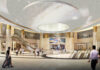 Lobby of the Hyatt Regency JFK Airport at Resorts World New York.