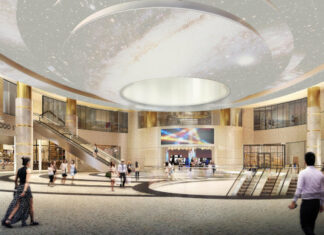 Lobby du Hyatt Regency JFK Airport at Resorts World New York.
