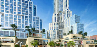 The Conrad Los Angeles at The Grand LA, in a complex designed by Frank Gehry.