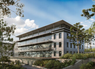Futur site de Newton Offices à Sophia Antipolis, près de Nice.@CourtinRealEstate