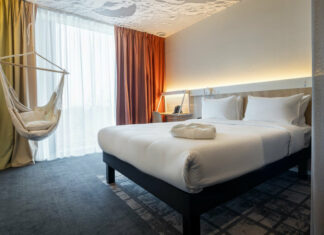 Chambre double de l'ibis Almaty Jetisu.