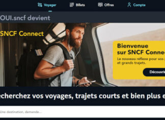 Ecran d'accueil du nouveau site SNCF Connect.