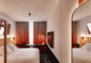 One of the 211 rooms at the Mama Shelter Paris La Défense.