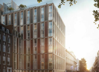 Façade du futur Mandarin Oriental Londres Mayfair.