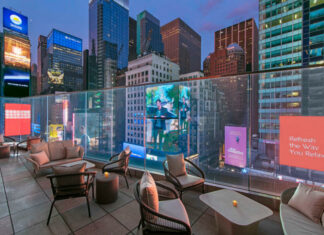 Perch, la terrasse extérieure du New York Marriott Marquis.