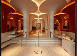 Lobby du SO/Paris, 100 hôtel d'Ennismore, la filiale lifestyle de Accor. (c) Gaelle Le Boulicaut