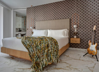Une des 130 chambres du UMusic Hotel Madrid, lancé par Universal Music.