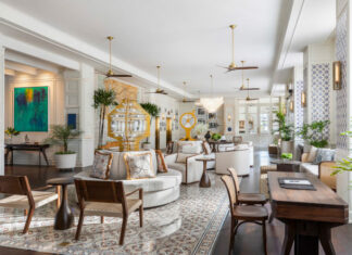 Lobby du Sofitel Legend Casco Viejo, à Panama.