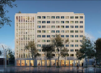 L'easyHotel Paris Nord-Aubervilliers, un bâtiment signé KAAN Architecten et développé par Icade.