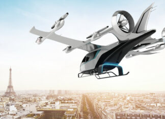Le taxi volant d'Eve Air, une des principales attractions du salon du Bourget.