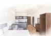 Esquisse des appartements du nouveau projet MidX Studios de Marriott.