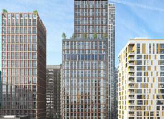 Projet du futur Mandarin Oriental à Londres, dans le quartier Bankside Yards.