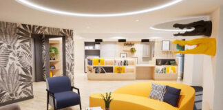 Lobby de l'Odalys City Nîmes Arènes.