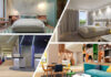 Les futurs hôtels d'IHG attendus au Portugal, de gauche à droite et de haut en bas : Hotel Indigo Faro, Holiday Inn Express Evora, Holiday Inn Express Porto - Boavista, Holiday Inn Braga.