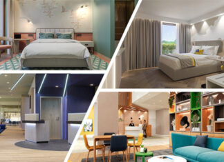 Les futurs hôtels d'IHG attendus au Portugal, de gauche à droite et de haut en bas : Hotel Indigo Faro, Holiday Inn Express Evora, Holiday Inn Express Porto - Boavista, Holiday Inn Braga.