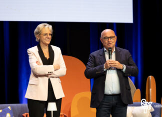 Béatrice Cuif-Mathieu et Philippe Pasquet, co-présidents d'UNIMEV, lors de l'événement See You There 2024.