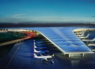 Le futur Terminal 2 dessiné par le célèbre cabinet d'architecture britannique Foster+Partners sur l'aéroport de Koweït sera l'évènement aérien de l'année 2025 au Moyen-Orient (Photo: Civil Aviation State of Kuwait)