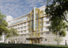 Intégré dans un ensemble à vocation tertiaire à Val d'Europe, le Mama Shelter proposera 153 chambres et deux restaurants, dont un en rooftop © Quadri Fiore Architecture