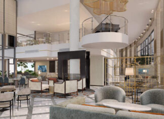 Lobby du futur Signia by Hilton à Amman.