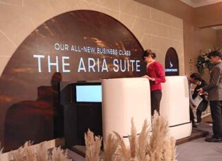 La Suite Aria a été présentée à Londres mardi par Cathay Pacific