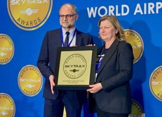 Philippe Pascal, PDG du groupe ADP, à l'occasion des World Airport Awards organisés par Skytrax