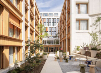 Le Tribe Paris Pantin, dans un garage reconverti en hôtel contemporain. (c) Cyrille Lallement
