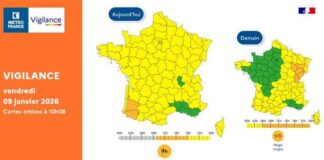 La tempête Goretti perturbe les transports en France depuis le 8 janvier (DR Météo France)