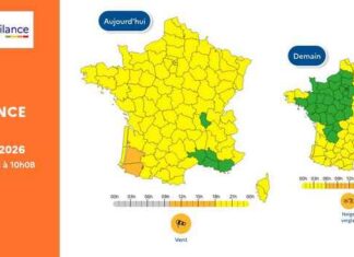 La tempête Goretti perturbe les transports en France depuis le 8 janvier (DR Météo France)