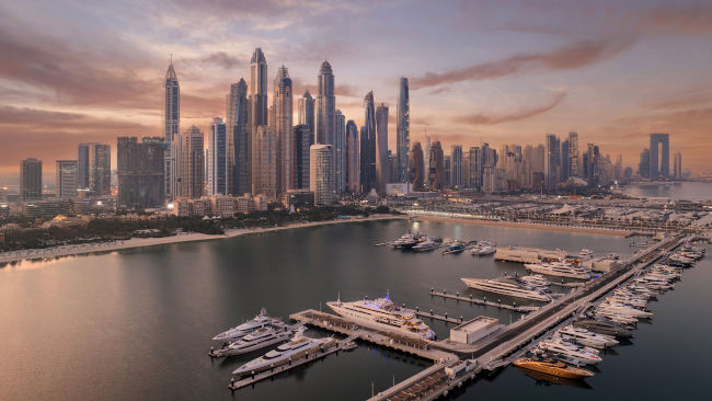 Vue de la marina de Dubaï