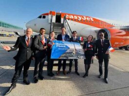Inauguration of the new easyJet Paris-London flight