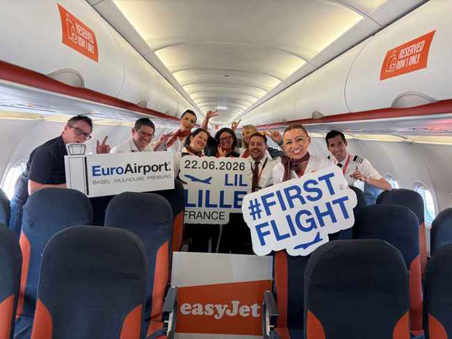 Le nouveau vol Lille - Bâle-Mulhouse est assuré deux fois par semaine par easyJet Le nouveau vol Lille - Bâle-Mulhouse est assuré deux fois par semaine par easyJet