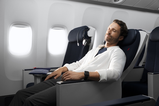 Cabine Premium dans un B777 d'Air France (c) Air France. Cabine Premium dans un B777 d'Air France (c) Air France.