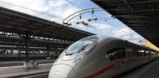 Train à grande vitesse ICE de la Deutsche Bahn.