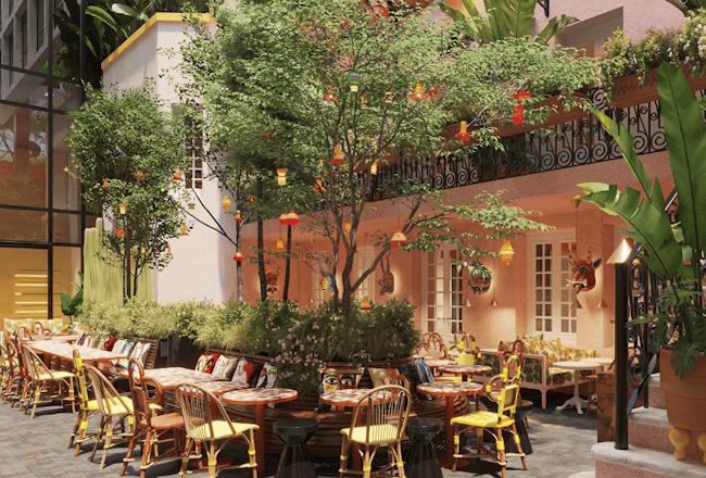 Mama Shelter Mexico City's inner courtyard, expected in autumn. Mama Shelter Mexico City's inner courtyard, expected in autumn.