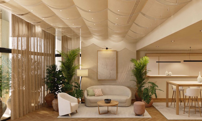 Lobby du nouvel hôtel NH à Barcelone. Lobby du nouvel hôtel NH à Barcelone.