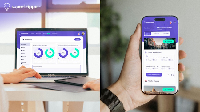 La plateforme de gestion des voyages et l'application mobile de Supertripper
